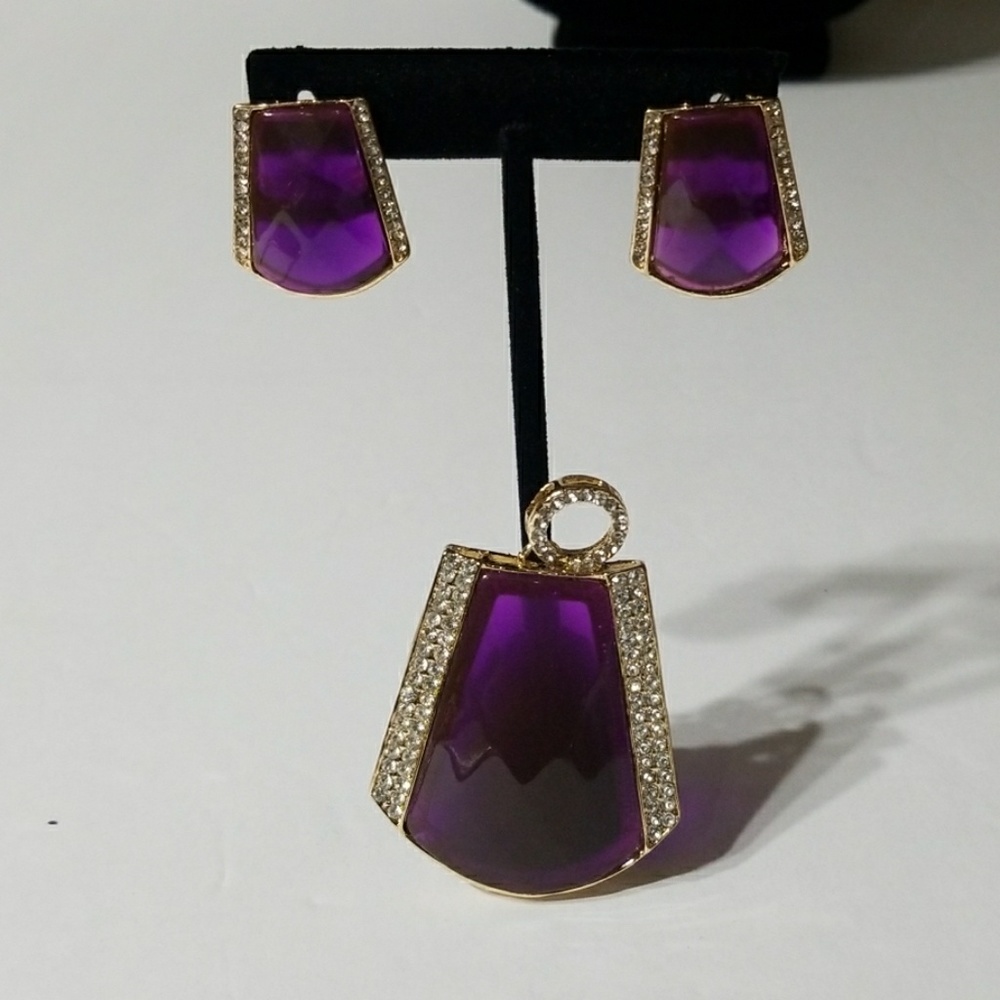 Purple jewelry set - Picture 3 of 8